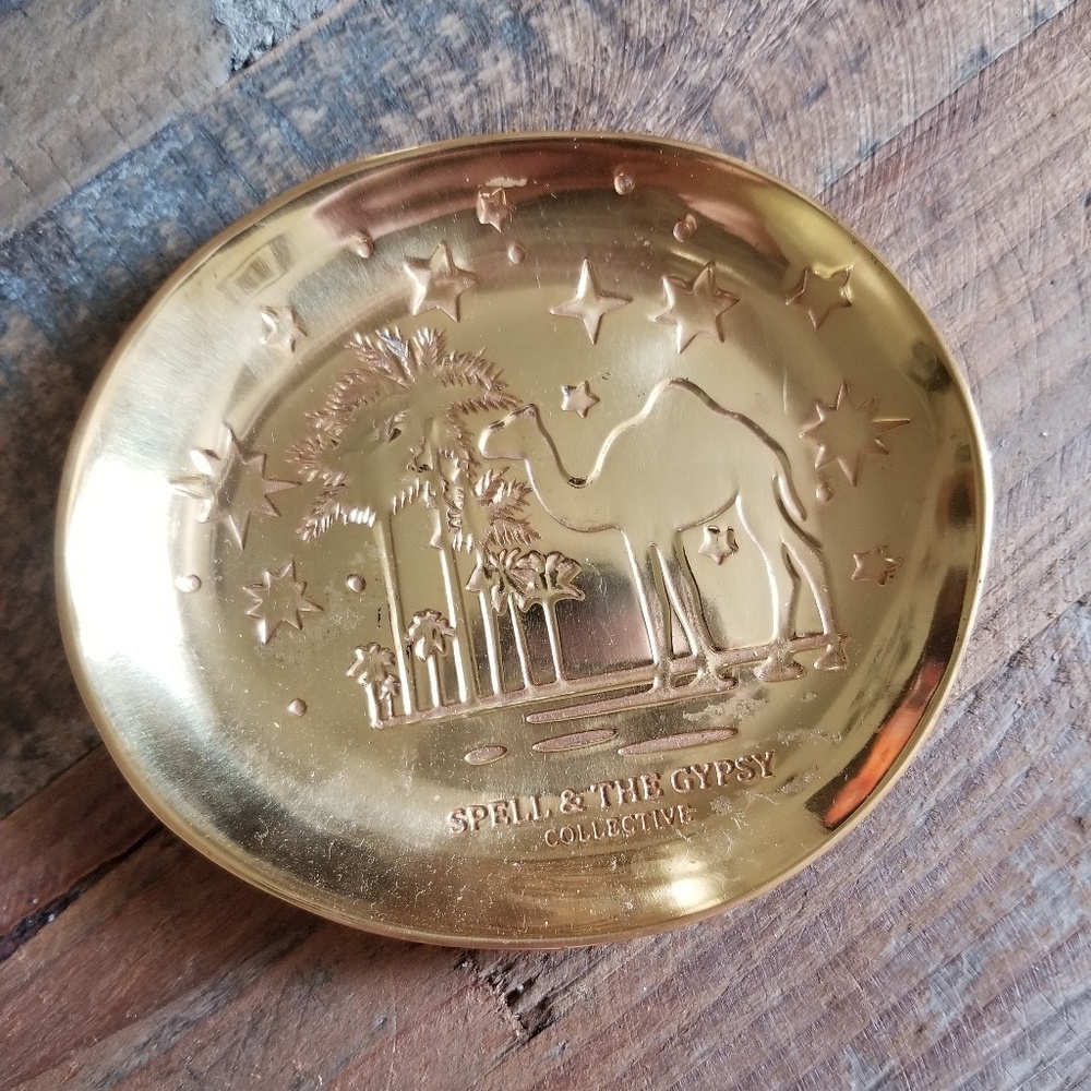 Gold plated Spell Designs Jewelry Dish